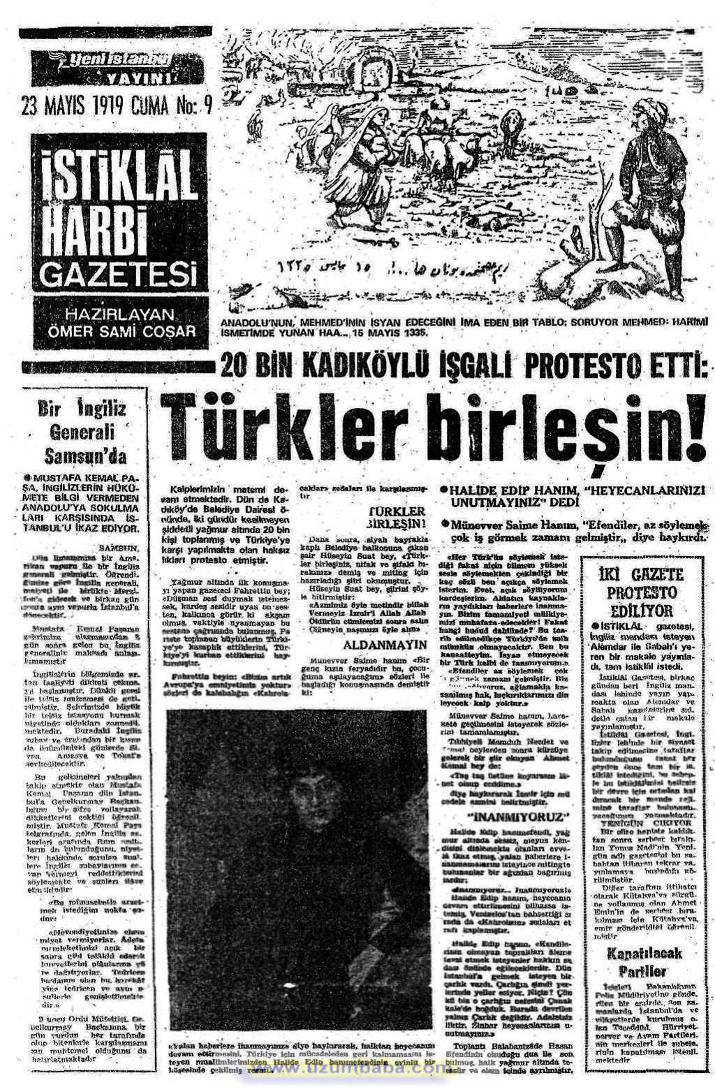 istiklal harbi gazetesi 23 mayıs (1) 1919