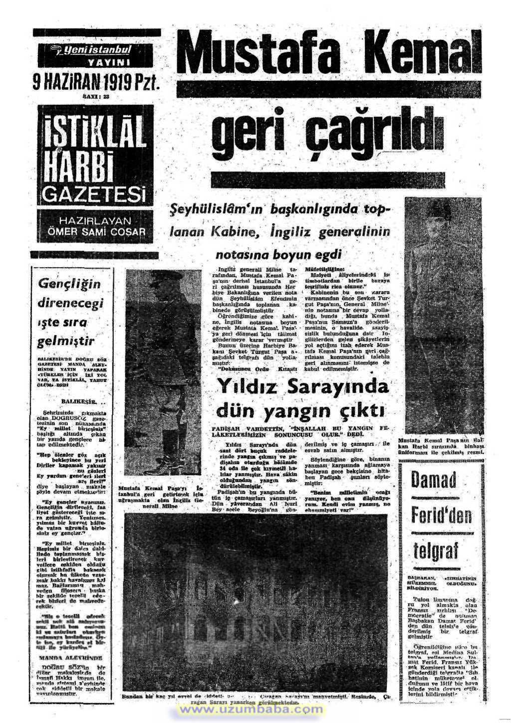 istiklal harbi gazetesi 9 haziran (1) 1919