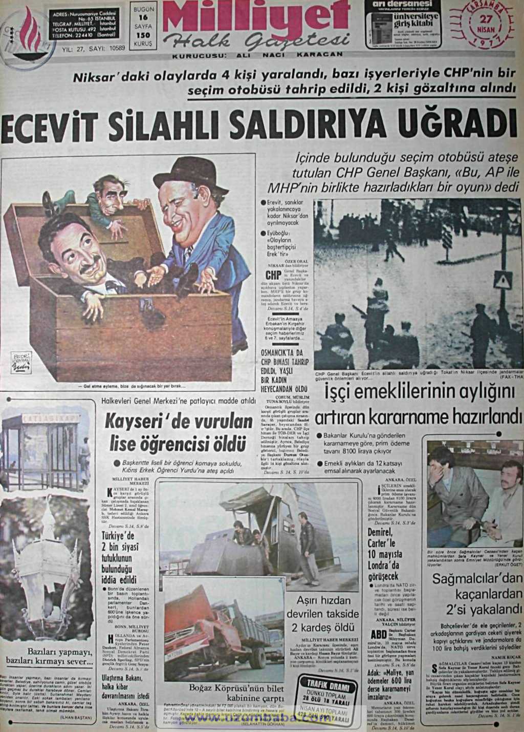 Milliyet gazetesi 27 nisan 1977
