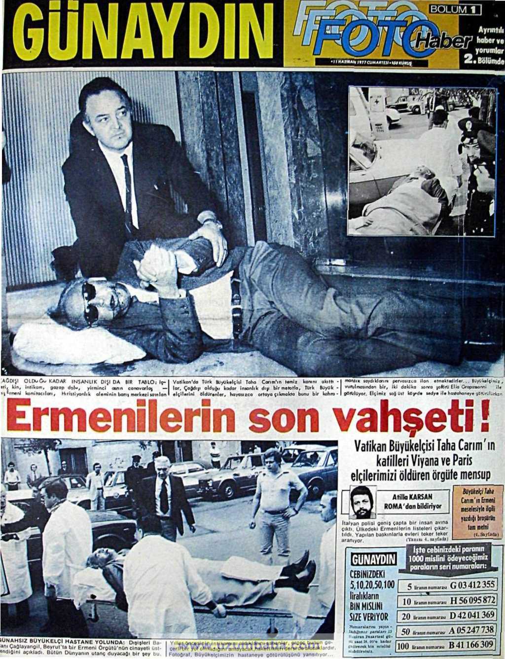 Günaydın gazetesi 11 haziran 1977