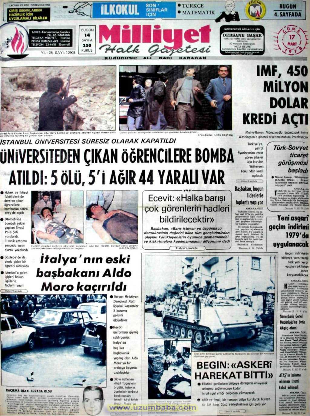 Milliyet gazetesi 17 mart 1978