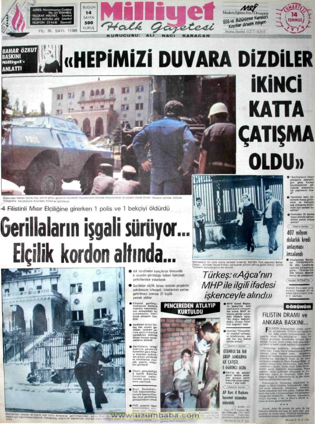 Milliyet gazetesi 14 temmuz 1979