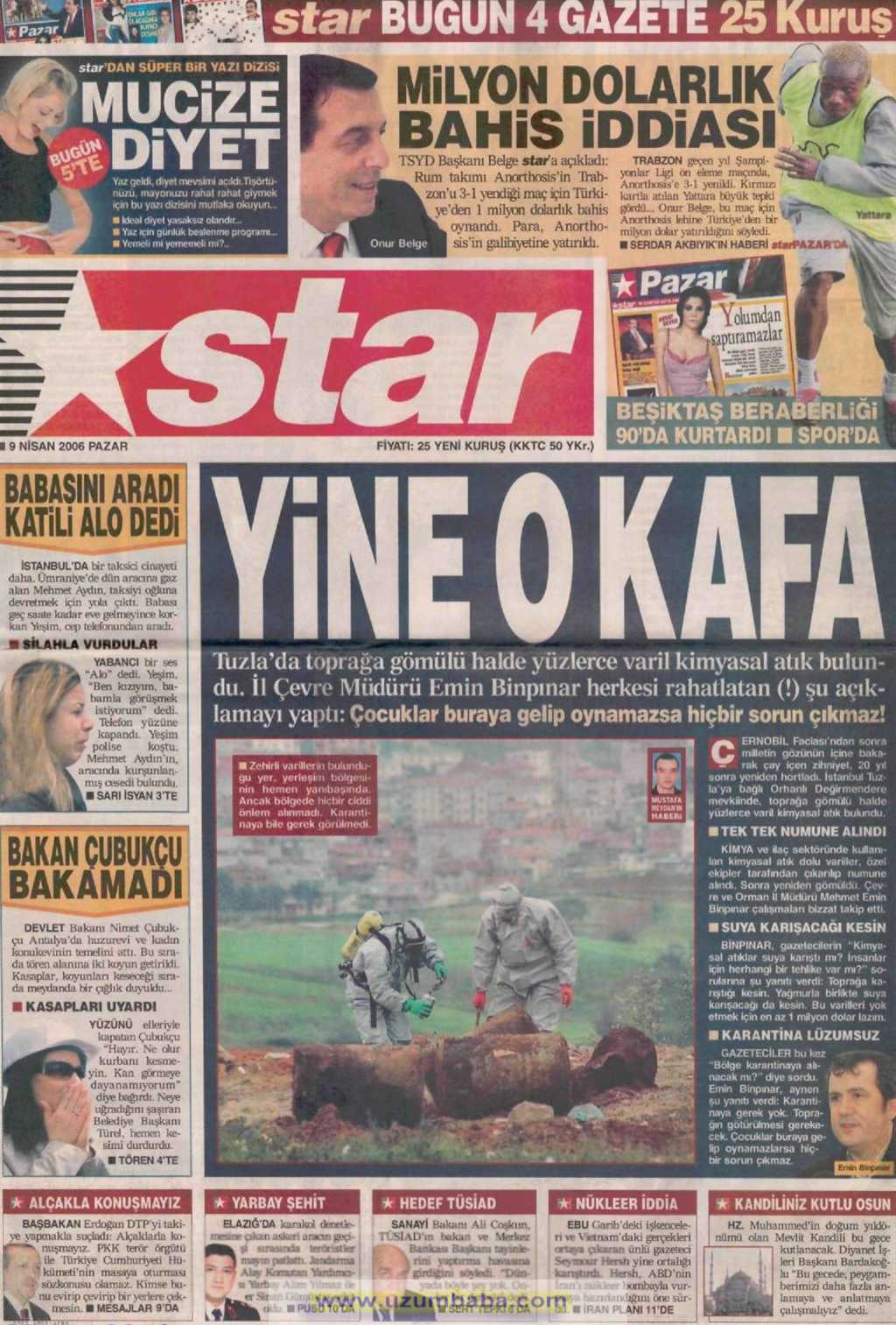 Star gazetesi 9 nisan 2006